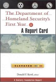 Cover of: The Department of Homeland Security's First Year: a report card