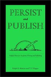 Persist and publish by Ralph E. Matkin
