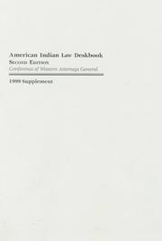 Cover of: American Indian Law Deskbook: Conference of Western Attorneys General : 1999 Supplement (American Indian Law Deskbook Supplement)