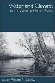 Water And Climate in the Western United States by William M. Lewis