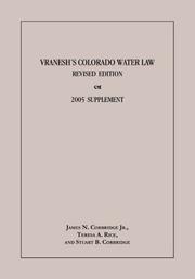 Cover of: Vranesh's Colorado Water Law: Including Cases and Materials Through 2005