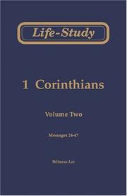 Cover of: Life-Study of 1 Corinthians, Vol. 2 (Messages 24-47) | Witness Lee