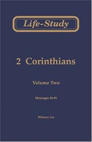 Cover of: Life-Study of 2 Corinthians, Vol. 2 (Messages 30-59)
