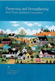 Cover of: Preserving and Strengthening Small Towns and Rural Communities