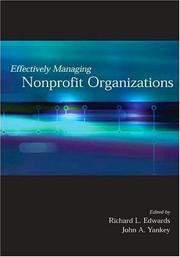 Cover of: Effectively Managing Nonprofit Organizations