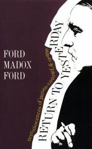 Cover of: Return to Yesterday by Ford Madox Ford