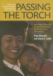 Cover of: Passing the Torch by Paul Attewell, David E. Lavin