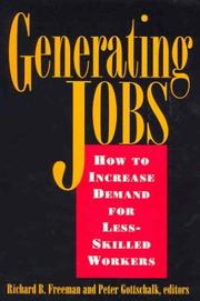 Cover of: Generating Jobs: How to Increase Demand for Less-Skilled Workers