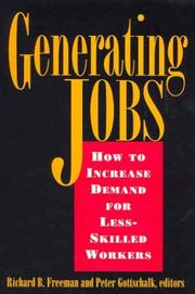 Cover of: Generating Jobs by Peter Gottschalk