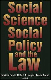 Cover of: Social science, social policy, and the law
