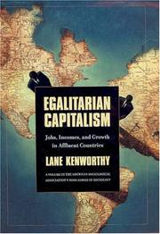 Cover of: Egalitarian Capitalism: Jobs, Incomes, and Growth in Affluent Countries (Rose Series in Sociology)