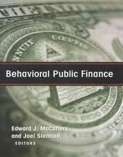 Cover of: Behavioral public finance