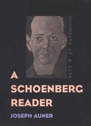 Cover of: A Schoenberg Reader by Joseph Auner