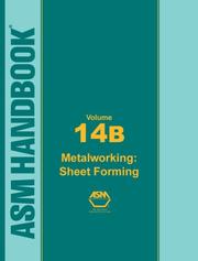Cover of: Asm Handbook: Metal Working: Sheet Forming