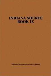 Cover of: Indiana Source Book, Vol. 9 | Indiana Historical Society.