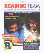 Cover of: Reading Team: A Handbook for Volunteer Tutors : K-3