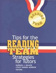 Cover of: Tips for the reading team: strategies for tutors