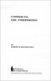 Cover of: Commercial Fire Underwriting | Robert B. Holtom