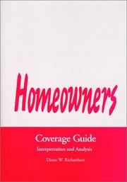 Cover of: Homeowners Coverage Guide | Diane W. Richardson