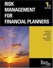 Cover of: Tools & Techniques of Life Insurance Planning And Risk Management for Financial Planners by National Underwriter