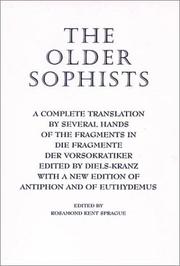 Cover of: The older Sophists by edited by Rosamond Kent Sprague.