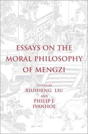 Cover of: Essays on the Moral Philosophy of Mengzi