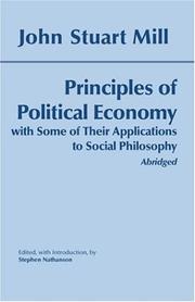 Cover of: Principles of Political Economy by John Stuart Mill