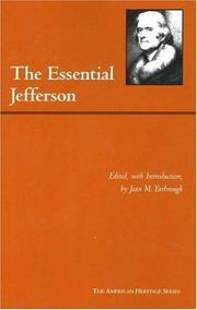 Cover of: The essential Jefferson by Thomas Jefferson