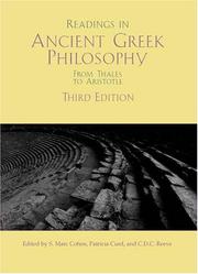 Cover of: Readings In Ancient Greek Philosophy by S. Marc Cohen, Patricia Curd, C. D. C. Reeve