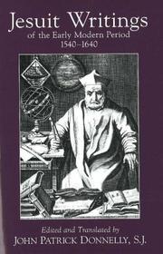 Cover of: Jesuit Writings of the Early Modern Period by John Patrick Donnelly
