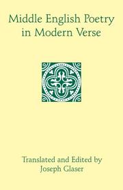 Cover of: Middle English Poetry in Modern Verse