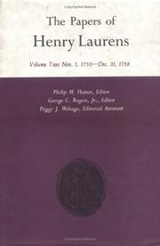 Cover of: Papers of Henry Laurens by Henry Laurens