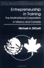 Cover of: Entrepreneurship in training by Michael A. DiConti