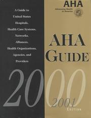 Cover of: AHA Guide to the Health Care Field 2000-2001 + Street-Finder Deluxe CD-ROM (Book with CD-ROM)