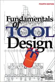 Cover of: Fundamentals of tool design. by 