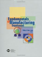 Cover of: Fundamentals of Manufacturing Supplement by Philip D. Rufe