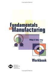 Cover of: Fundamentals of Manufacturing Workbook by Philip D. Rufe