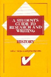 Cover of: History: a student's guide to research and writing