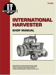 Cover of: International Harvester shop manual IH-202.