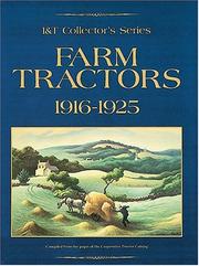 Cover of: Farm tractors, 1916-1925.