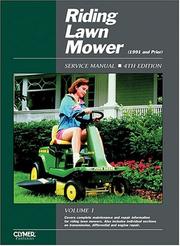 Cover of: Riding lawn mower service manual. by 