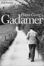 Cover of: Hans-Georg Gadamer by Jean Grondin