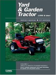 Cover of: Yard & garden tractor service manual.