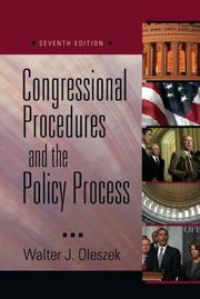 Cover of: Congressional Procedures and the Policy Process (Congressional Procedures & the Policy Process) (Congressional Procedures & the Policy Process)