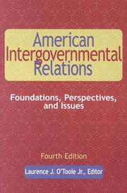 Cover of: American Intergovernmental Relations | Laurence J. O