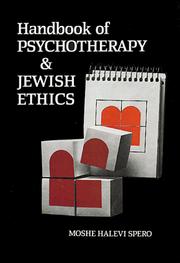 Cover of: Handbook of psychotherapy and Jewish ethics by Moshe HaLevi Spero