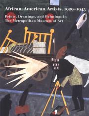Cover of: African-American Artists, 1929-1945 by Lisa Gail Collins, Lisa Mintz Messinger