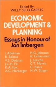 Cover of: Economic development and planning: essays in honour of Jan Tinbergen