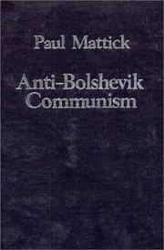 Cover of: Anti-Bolshevik communism