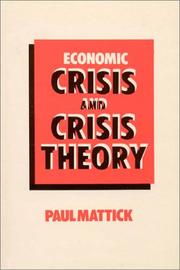 Cover of: Economic crisis and crisis theory